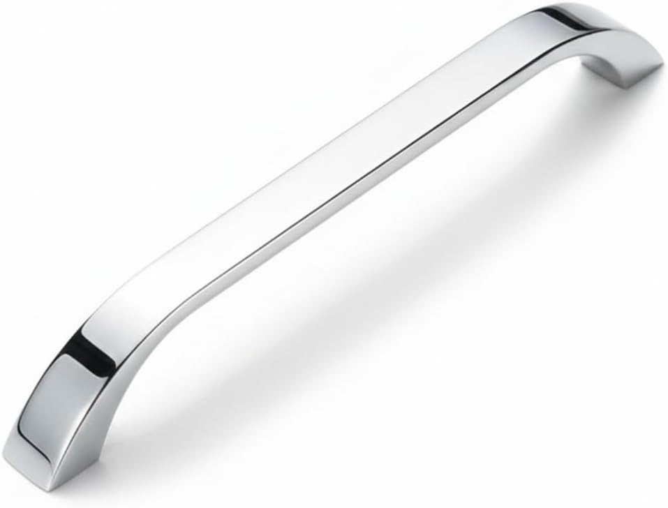 Göksu Krom Metal Mutfak Dolap Kulpları, Çekmece Kapak Kulbu, Mobilya Kulp (96 mm, Adet, 1)