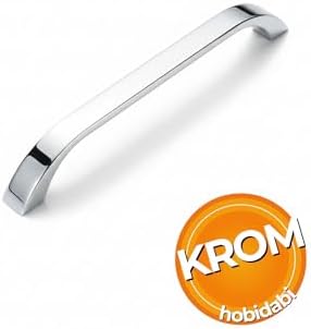 Alternative view of Göksu Krom Metal Mutfak Dolap Kulpları, Çekmece Kapak Kulbu, Mobilya Kulp (96 mm, Adet, 1)