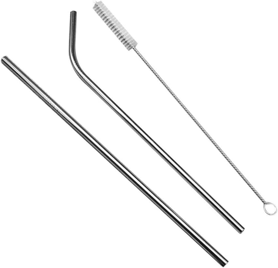 Metal Pipet Seti, Paslanmaz Çelik, Temizleme Fırçası Dahil, 2 Adet