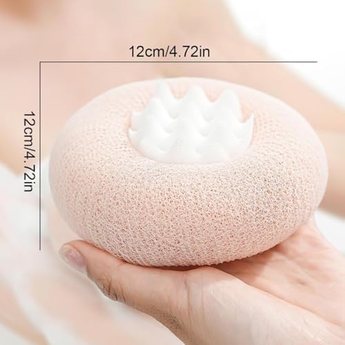 Vantuzlu Banyo Masaj Süngeri Peeling Etkili Vücut Kesesi ve Köpürtücü, Duş Süngeri, Duş Kesesi, Lif