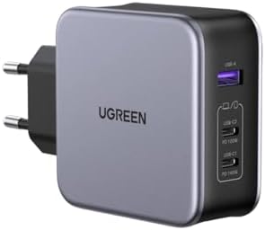 Nexode Air GaN 140W Hızlı Şarj Cihazı 4 Portlu PD QC 3xUSB-C, 1xUSB-A, Gri, 45575