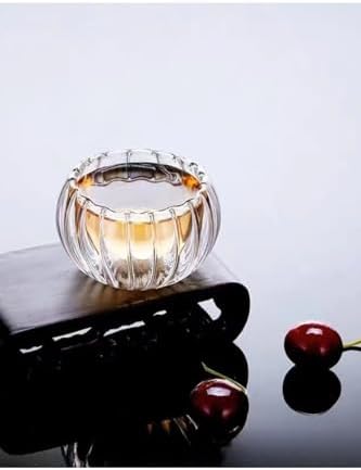 6'lı Çift Cidarlı Cam Sosluk Reçellik Drajelik Lokumluk Mini Kase 6.1 x 4 cm