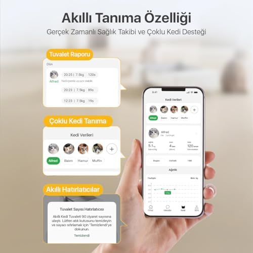 Alternative view of UBPet UCAT C31 Açık Tasarımlı Akıllı Otomatik Kedi Tuvaleti | Mobil Uygulama Kontrollü, Otomatik Temizleme, 38 dB Sessiz