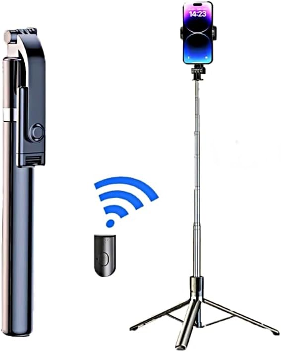 R1S-L Bluetooth Kumandalı 170cm Led Işıklı Selfie Çubuğu Telefon Tripodu