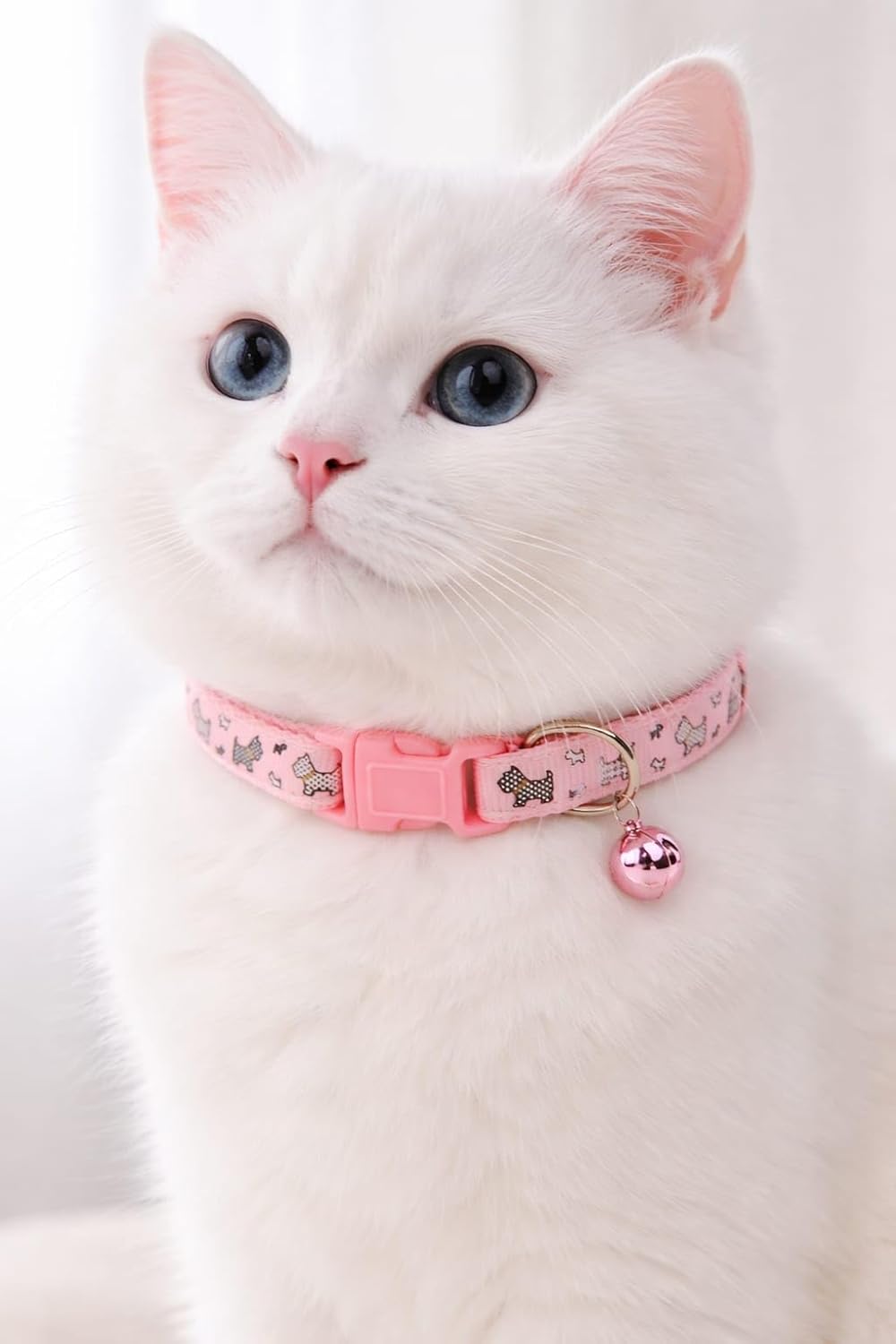 KEDİ BOYUN TASMASI ZİLLİ VE AYARLANABİLİR PEMBE
