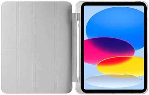 iPad 11.Nesil A16 11inç/10.Nesil 10.9 inç İle Uyumlu Kalemlikli, Uyku Modlu, Mıknatıslı, Üçgen Standlı, Darbeye Dayanıklı Kaplama Akıllı Kılıf (Gri, iPad 11.Nesil A16 11inç/10.Nesil 10.9)