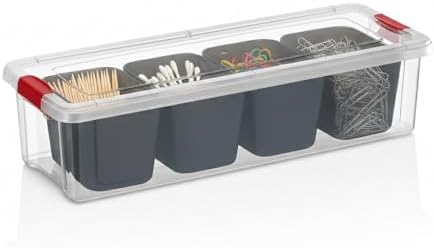 Alternative view of 1 Adet Büyük Boy Buzdolabı İçi Düzenleyici Organizer - Geniş ve Kulplu Şeffaf Saklama Kutusu - Mutfak, Kiler ve Dolap İçin (33 x 13 x 8 cm)