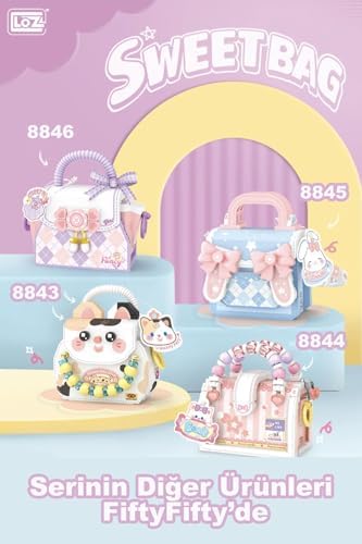 Loz Micro Block Bag Serisi Mavi Tavşan Figürlü Çanta 330 Parça Oyuncak Yapım Seti FFLZ-8845