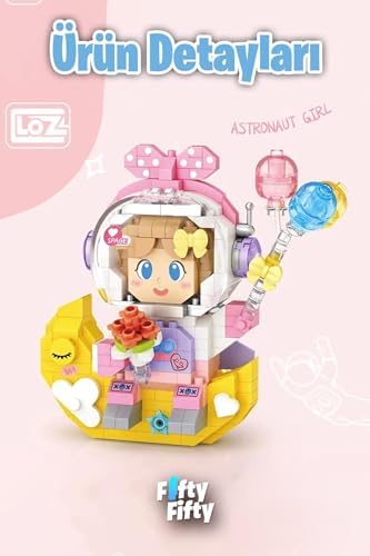 Alternative view of Loz Micro Block Serisi Pembe Astronot 410 Parça Oyuncak Yapım Seti FFLZ-8828
