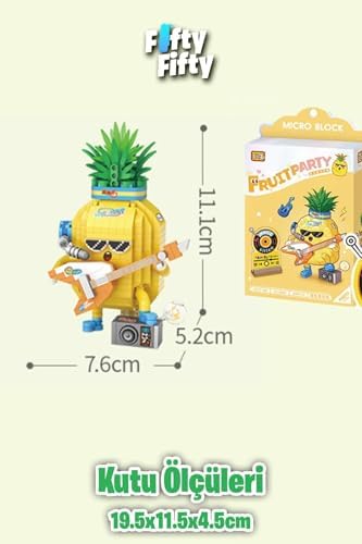 Loz Micro Block Serisi Gitarist Ananas Figürü 430 Parça Oyuncak Yapım Seti FFLZ-8847