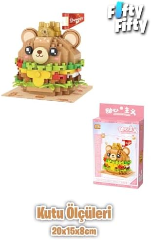Loz Micro Block Serisi Sevimli Burger 260 Parça Oyuncak Yapım Seti FFLZ-8812