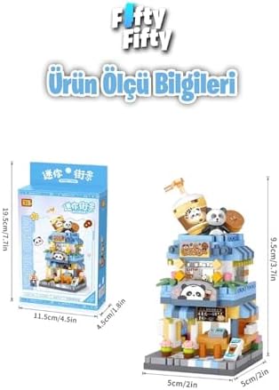 Loz Micro Block Serisi Kahve Dükkanı 410 Parça Oyuncak Yapım Seti FFLZ-8814