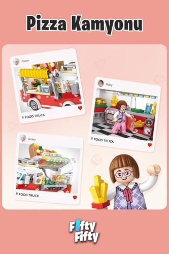 Alternative view of Loz Mini Block Serisi Truck/pizza Kamyonu -LZ1739 (490 Parça) Oyuncak Yapım Seti