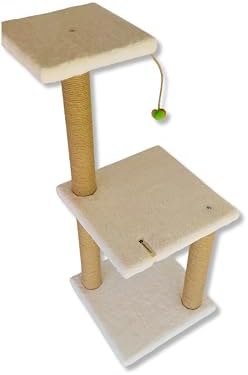 Alternative view of İki Katlı 86 cm Beyaz Kedi Tırmalama Tahtası