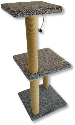 İki Katlı 86 cm Gri Kedi Tırmalama Tahtası