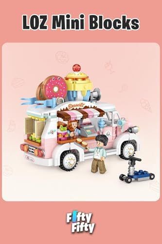 LOZ Mini Block Serisi Truck/Yemek Kamyonu -LZ1738 (582 Parça) Oyuncak Yapım Seti