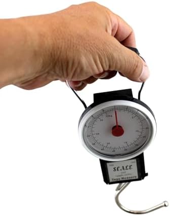 Alternative view of 2in1 İbreli Kantar & Metre – 35 KG Pilsiz Mekanik El Tartısı – Valiz, Çuval, Çanta ve Kargo Tartma Aparatı