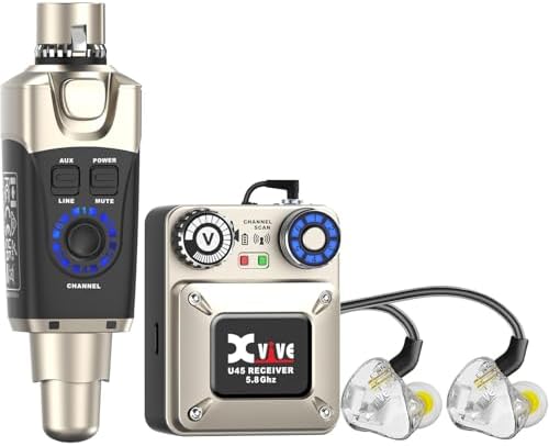 Xvive XV-U45T9 Kablosuz In-Ear Monitör Sistemi + Monitör Kulaklık içerikli Set