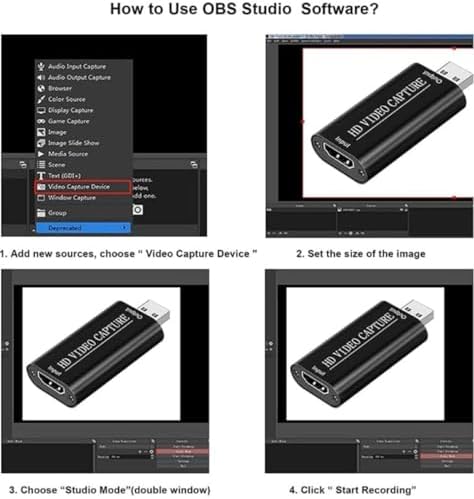 Alternative view of Ekran Görüntüsü Kayıt, Ses ve Video Capture Yakalama Kartı 1080p 30fps HDMI - USB Yakalama Kartı, Yüksek Çözünürlük, Canlı Yayın, Oyun ve Video Kaydı İçin İdeal
