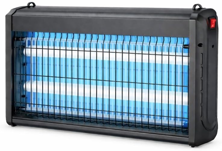 2x20W Elektrikli Sinek Öldürme Cihazı | 220V | 40 m² Etkili | UV Işıklı Haşere Öldürücü | İç Mekân Kullanımı | 64x26 cm