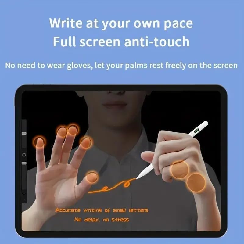 Alternative view of iPad Kalem – Pencil Alternatifi iPad Pencil | USB-C Şarj, Rejection, 8 Saat Pil | iPad 6-10, Air, Pro, Mini Uyumlu,Dijital Göstergeli