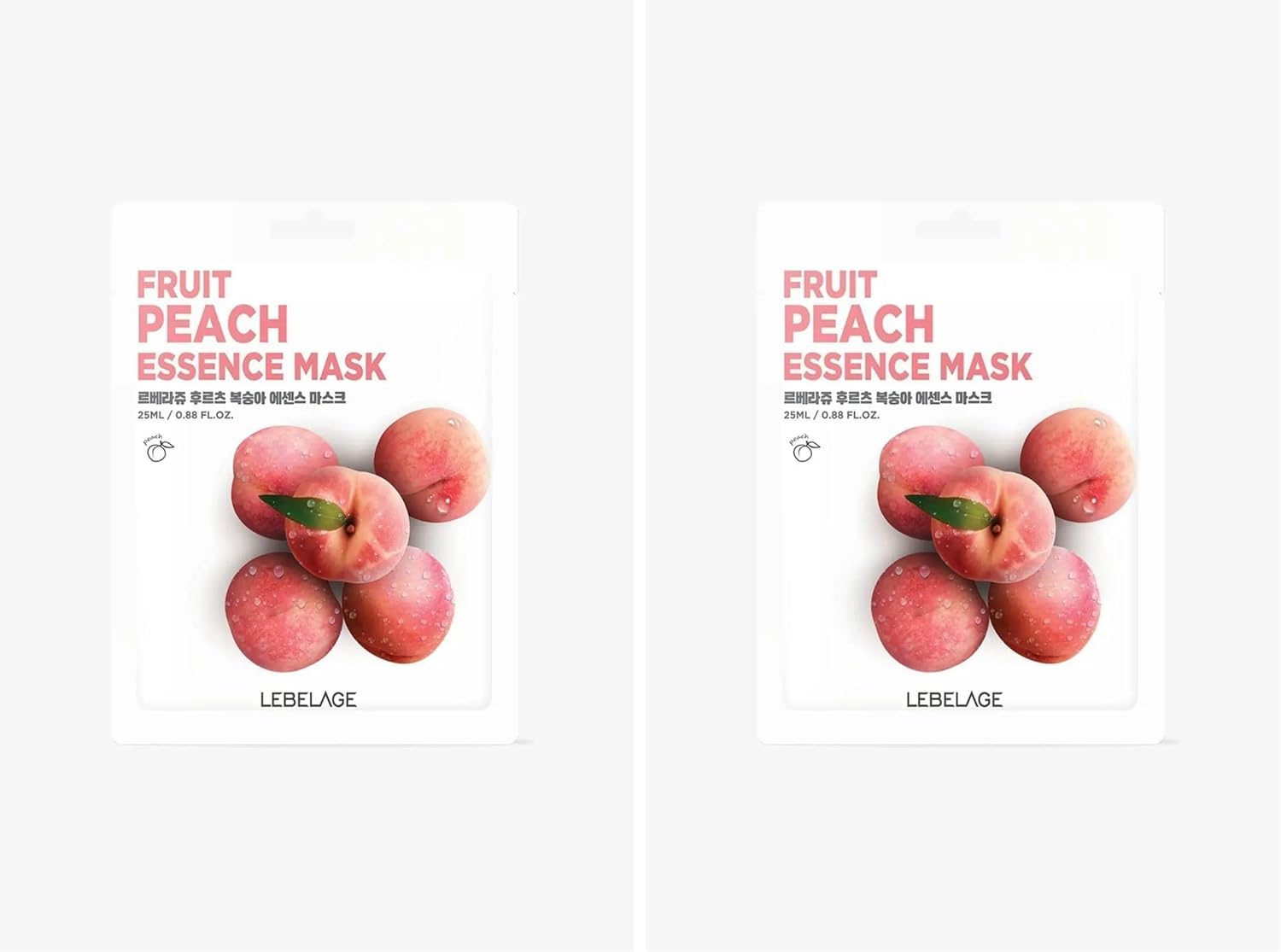 Alternative view of Şeftali Özü Içeren Aydınlatı Nemlendirici Kağıt Maske Fruit Peach Mask (2 paketi)