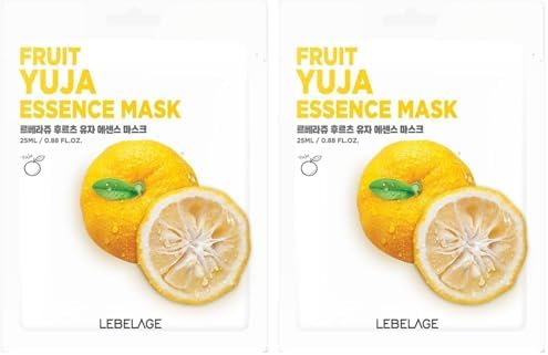 Yuja Meyvesi Içeren Nemlendirici Kağıt Maske Fruit Yuja Mask (2 paketi)