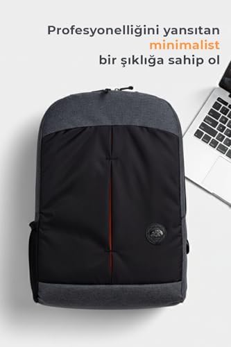 -S EVA Korumalı 15.6 İnç Laptop Sırt Çantası, Okul Çantası Orta Boy,, Su İtici Kumaş