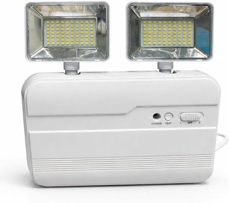 2x10W Acil Aydınlatma Armatürü | 2200 Lümen | 2 Kademe Işık | 6400K Beyaz Işık | 220V | IP20 | 22x22 cm