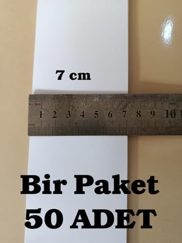 Alternative view of 7 cm x 29,7 cm 1.Hamur Etiket - Çikolata ve Hediyelik Ürünler İçin Uygun, Tüm Yazıcı Modelleriyle Uyumlu, 50 Adet Paket