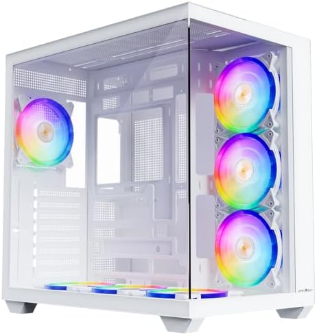 Donkey Stark S801 7xARGB Temperli Cam 650W 80+ Bronze ATX Gaming (Oyuncu) Kasa (Beyaz)
