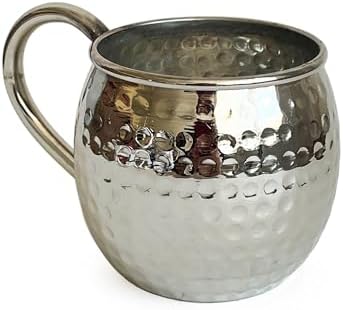 Alternative view of Luna Petekli Bakır Kupa Bardak Mug Nikel Kaplama