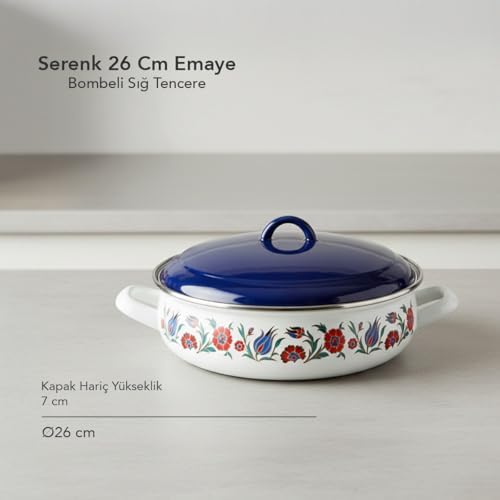 Alternative view of Serenk 26 Cm Bombeli Sığ Tencere
