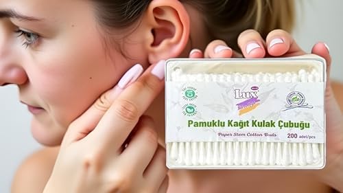 Alternative view of Lux Pamuklu Kağıt Kulak Çubuğu (200 Adet)