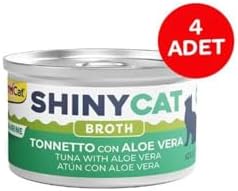 Gimcat Kedi Yaş Maması Shinycat (Sos içinde) Aloe Veralı Ton Balığı 70 gr x 4adet