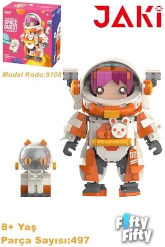 Alternative view of Jaki Space Serisi Turuncu ASTRONOT-JK9108(497 Parça) Oyuncak Yapım Seti