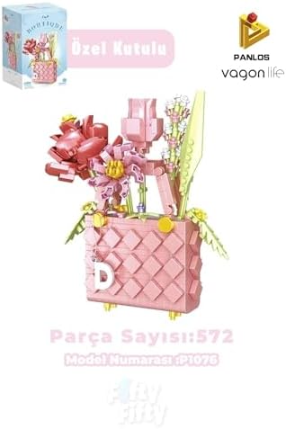 Panlos BOUTIQUE Serisi Pembe Çanta Figürü 572 Parça Oyuncak Yapım Seti -FFP1076