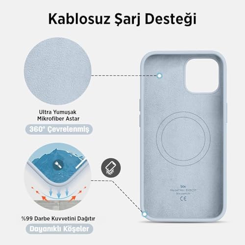 Alternative view of Bix 13/14 Silikon Kılıf MagSafe Uyumlu Güçlü Koruma Darbe Emici Gece Mavisi