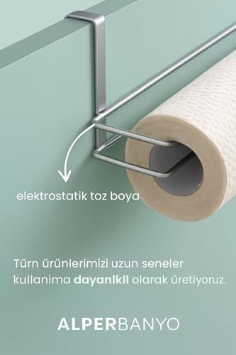 Banyo Krom Modern Dolap Kapağı ve Raf Altı Kağıt Havluluk Mutfak Organizeri | Delmeden, Kolay Montaj