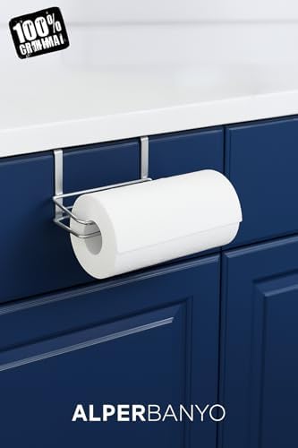 Alternative view of Banyo Krom Modern Dolap Kapağı ve Raf Altı Kağıt Havluluk Mutfak Organizeri | Delmeden, Kolay Montaj