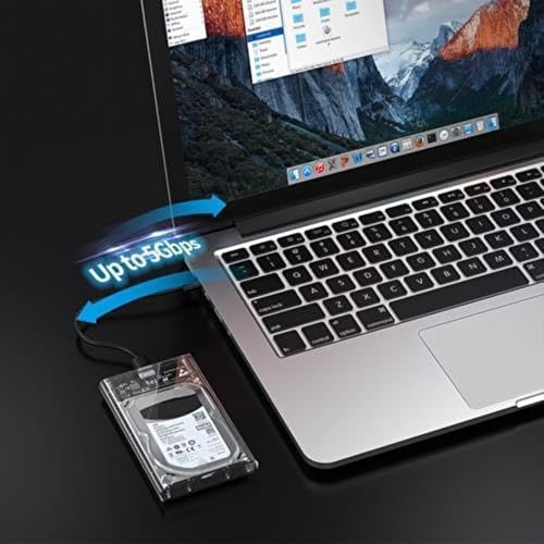 Netac 2.5" Taşınabilir Sabit Disk Kutusu USB 3.0 Hızlı Veri Aktarımı, 5Gbps SATA I/II/III Uyumluluğu, Şeffaf Kasa, WH11 Model, Yüksek Performanslı HDD/SSD Kutu | WH11