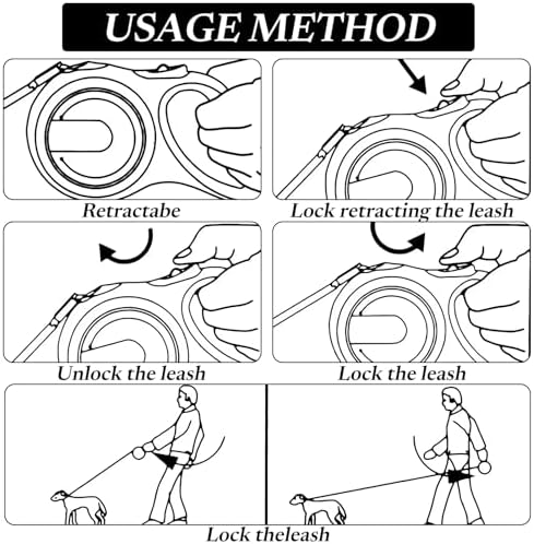 Alternative view of Otomatik Köpek Tasması 3 Metre Mavi – Geri Çekilebilir Kilitli Makara Sistemi – Dayanıklı Şerit Halat – Ergonomik Kaymaz Sap – Küçük ve Orta Irk Köpekler için Gezdirme Tasması