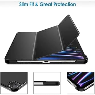 Alternative view of - İpad Air 11 Inch M2 M3 Çip Air 4. /5. /6. Nesil ile Uyumlu Kılıf Flip Cover Kalem Bölmeli Akıllı Kılıf - Mor