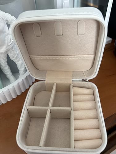 Alternative view of Fermuarlı Takı Kutusu Organizer – Aynalı/Aynasız Seçenekli, Yüzük Küpe Kolye Düzenleyici, Seyahat Tipi Mücevher Kutusu (Farklı Renkler) (Buz Mavisi, Aynasız)