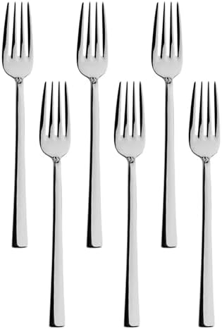 Alternative view of Gümüş Tatlı Çatalı Seti, Paslanmaz Çelik, 16 cm, Metalik, Titanyum Kaplama, 6 Adet
