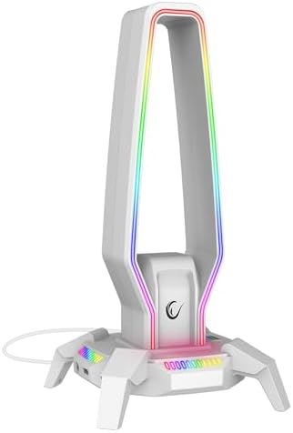 RM-H27 IGRIS Type-C RGB Beyaz Kulaklık Standı RM-H27 IGRIS BEYAZ