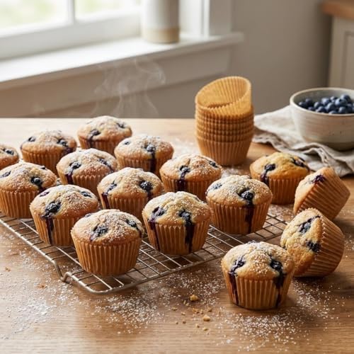 100 Adet Kek Kapsülü Muffin Kalıbı Yanmaz Yapışmaz Yağlı Kağıttan Tek Kullanımlık Fırın Uyumlu Kek Kalıbı (100)