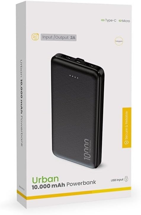 Alternative view of 10.000mAh Led Işıklı Taşınabilir Şarj Aleti/Powerbank (Siyah)