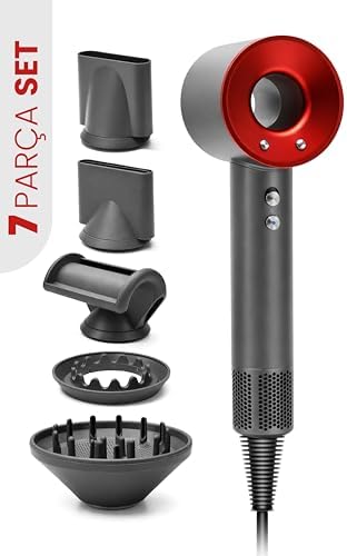 İonizerPRO 5 Başlıklı İyonizerli Plazma Saç Kurutma Makinesi 2300W – Hızlı Kurutma, 4X İyon Bakım, Soğuk Hava, 3 Isı 2 Hız Ayarlı Profesyonel Fön Makinesi, Askı Aparatı Dahil 2026 Model (Kırmızı)