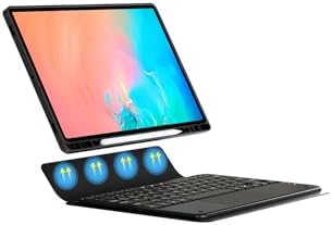 - Galaxy Tab S11 Ultra Border Keyboard Bluetooh Bağlantılı Standlı Klavyeli Tablet Kılıfı - Siyah